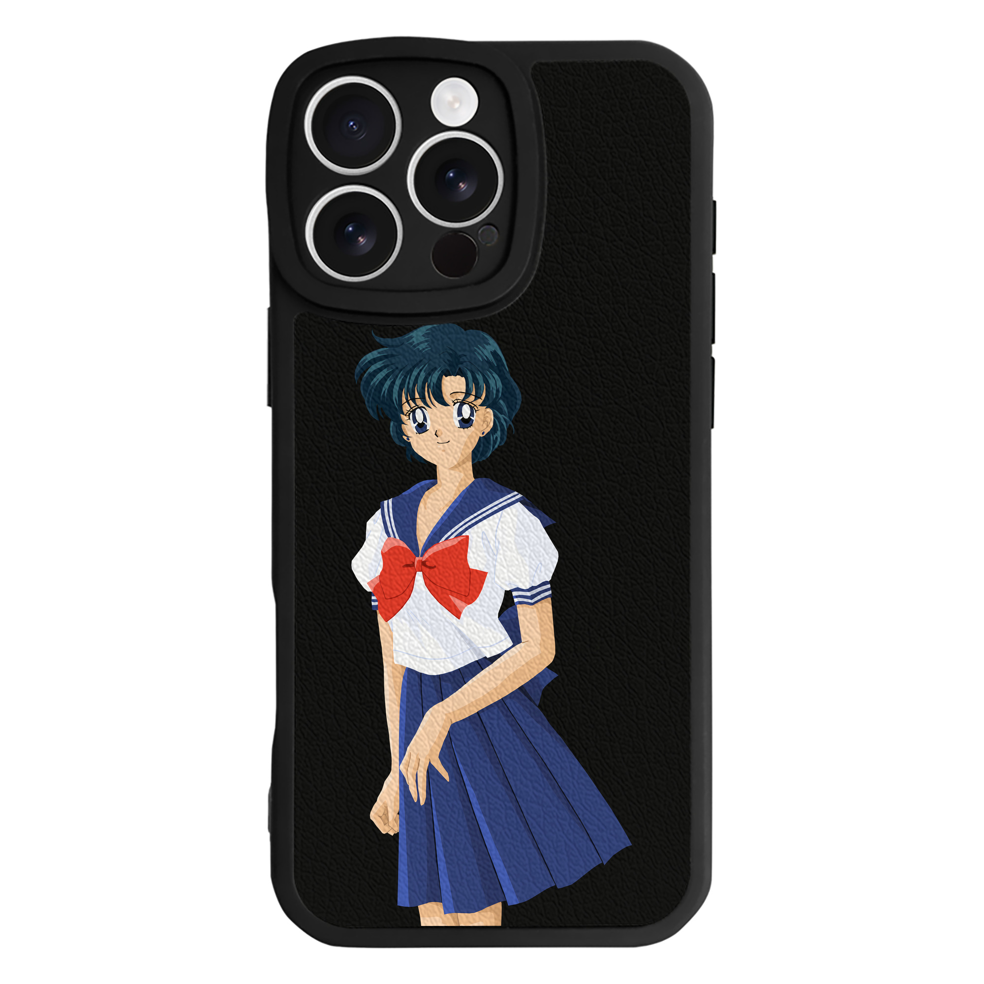 （画像用） 美少女戦士セーラームーン 水野 亜美 みずの あみ Sailor Moon Mizuno Ami 【iPhone 16シリーズ対応】シリコンスマホケース（レザー調） 材質：シリコン